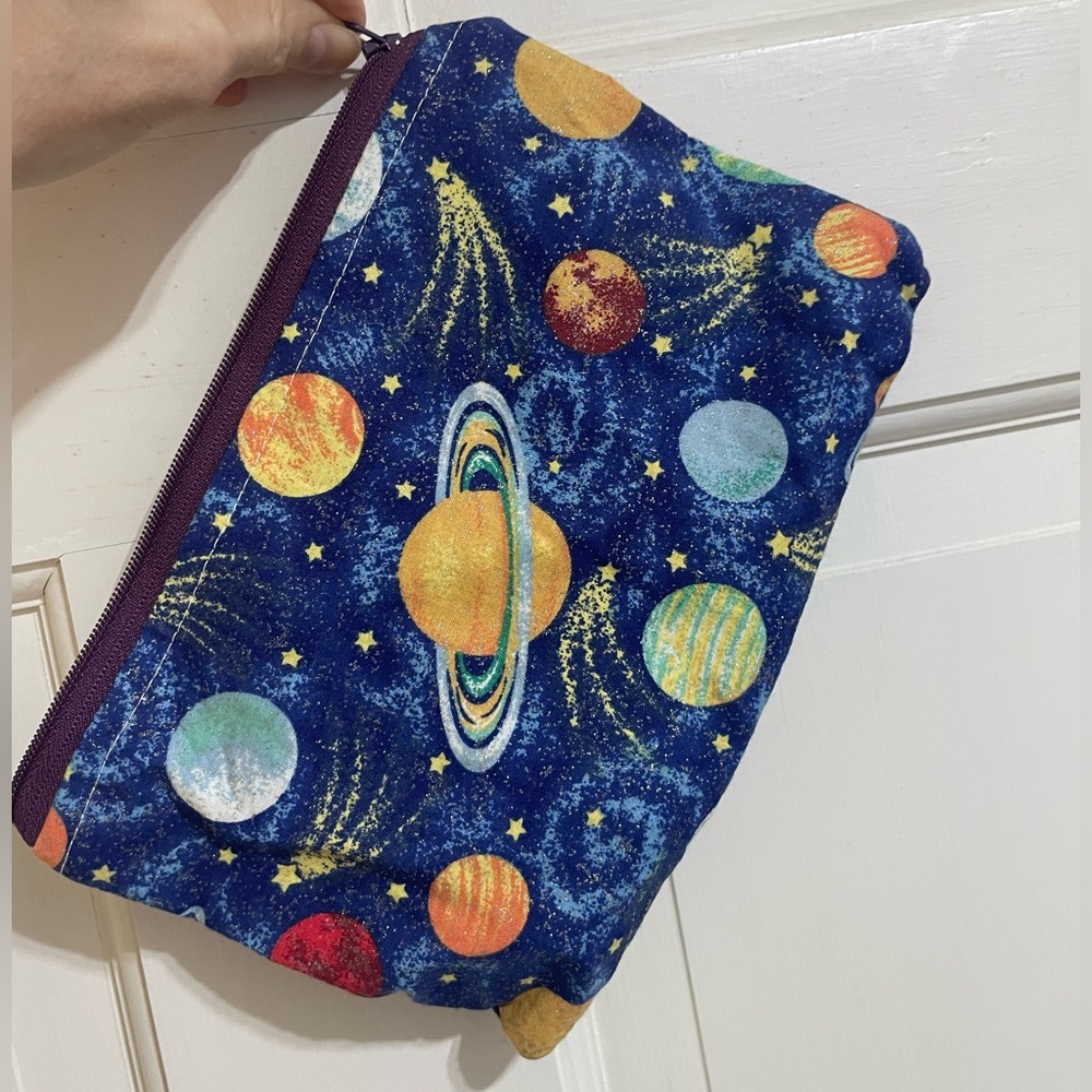Outer space zip top travel bag
